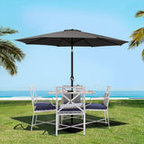 Darrahopens Home & Garden > Shading Instahut Outdoor Umbrella 2.7m Base Beach Pole Garden Tilt Sun Patio UV Black