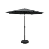 Darrahopens Home & Garden > Shading Instahut Outdoor Umbrella 2.7m Base Beach Pole Garden Tilt Sun Patio UV Black