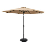 Darrahopens Home & Garden > Shading Instahut Outdoor Umbrella 3m Base Beach Pole Garden Tilt Sun Patio UV Beige