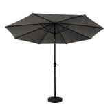 Darrahopens Home & Garden > Shading Instahut Outdoor Umbrella 3m Base Beach Pole Garden Tilt Sun Patio UV Charcoal