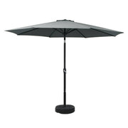 Darrahopens Home & Garden > Shading Instahut Outdoor Umbrella 3m Base Beach Pole Garden Tilt Sun Patio UV Charcoal