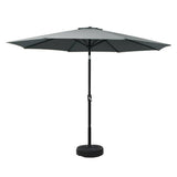 Darrahopens Home & Garden > Shading Instahut Outdoor Umbrella 3m Base Beach Pole Garden Tilt Sun Patio UV Charcoal