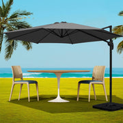 Darrahopens Home & Garden > Shading Instahut Outdoor Umbrella 3m Base Cantilever Beach Stand Sun Roma Charcoal 50cm