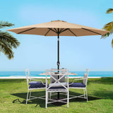 Darrahopens Home & Garden > Shading Instahut Outdoor Umbrella 3m Umbrellas Beach Garden Tilt Sun Patio Deck Pole UV