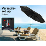 Darrahopens Home & Garden > Shading Instahut Outdoor Umbrella 3m Umbrellas Garden Beach Tilt Sun Patio Deck Pole UV
