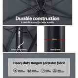Darrahopens Home & Garden > Shading Instahut Outdoor Umbrella 3m Umbrellas Garden Beach Tilt Sun Patio Deck Shelter