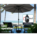 Darrahopens Home & Garden > Shading Instahut Outdoor Umbrella 3m Umbrellas Garden Beach Tilt Sun Patio Deck Shelter