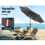 Darrahopens Home & Garden > Shading Instahut Outdoor Umbrella 3m Umbrellas Garden Beach Tilt Sun Patio Deck Shelter