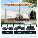 Darrahopens Home & Garden > Shading Instahut Outdoor Umbrella Base Stand Sand/Water Pod Cantilever Beach Patio 50cm