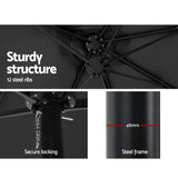 Darrahopens Home & Garden > Shading Instahut Outdoor Umbrella Twin Umbrellas Beach Garden Stand Base Sun Shade 4.57m