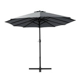 Darrahopens Home & Garden > Shading Instahut Outdoor Umbrella Twin Umbrellas Beach Stand Garden Base Sun Patio 4.57m