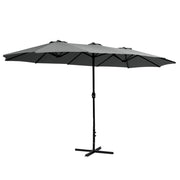 Darrahopens Home & Garden > Shading Instahut Outdoor Umbrella Twin Umbrellas Beach Stand Garden Base Sun Patio 4.57m