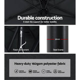 Darrahopens Home & Garden > Shading Instahut Outdoor Umbrella Umbrellas Beach Garden Tilt Sun Patio Deck Pole 2.7m