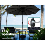 Darrahopens Home & Garden > Shading Instahut Outdoor Umbrella Umbrellas Beach Garden Tilt Sun Patio Deck Pole 2.7m