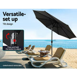 Darrahopens Home & Garden > Shading Instahut Outdoor Umbrella Umbrellas Beach Garden Tilt Sun Patio Deck Pole 2.7m