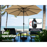 Darrahopens Home & Garden > Shading Instahut Outdoor Umbrella Umbrellas Beach Pole Garden Tilt Sun Patio UV 2.7m