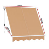 Darrahopens Home & Garden > Shading Instahut Retractable Fixed Pivot Arm Window Awning Outdoor Blinds 2.1X2.1M Beige