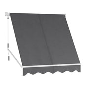 Darrahopens Home & Garden > Shading Instahut Retractable Fixed Pivot Arm Window Awning Outdoor Blinds 2.1X2.1M Grey