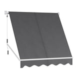 Darrahopens Home & Garden > Shading Instahut Retractable Fixed Pivot Arm Window Awning Outdoor Blinds 2.1X2.1M Grey