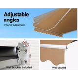 Darrahopens Home & Garden > Shading Instahut Retractable Folding Arm Awning Outdoor Awning Sunshade 4Mx2.5M Beige