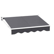 Darrahopens Home & Garden > Shading Instahut Retractable Folding Arm Awning Outdoor Canopy 2Mx1.5M Sunshade Grey