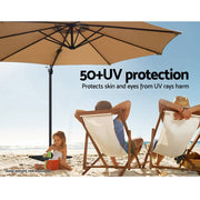 darrahopens Home & Garden > Shading Instahut Roma Outdoor Umbrella - Beige