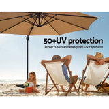 darrahopens Home & Garden > Shading Instahut Roma Outdoor Umbrella - Beige