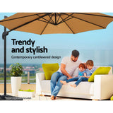 darrahopens Home & Garden > Shading Instahut Roma Outdoor Umbrella - Beige
