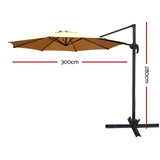 darrahopens Home & Garden > Shading Instahut Roma Outdoor Umbrella - Beige