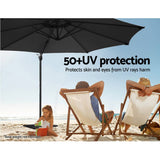 darrahopens Home & Garden > Shading Instahut Roma Outdoor Umbrella - Black