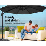 darrahopens Home & Garden > Shading Instahut Roma Outdoor Umbrella - Black