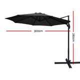 darrahopens Home & Garden > Shading Instahut Roma Outdoor Umbrella - Black