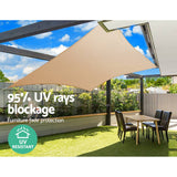 darrahopens Home & Garden > Shading Instahut Shade Sail Cloth Rectangle Shadesail Heavy Duty Sand Sun Canopy 6x8m