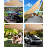 darrahopens Home & Garden > Shading Instahut Shade Sail Cloth Rectangle Shadesail Heavy Duty Sand Sun Canopy 6x8m