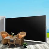 Darrahopens Home & Garden > Shading Instahut Side Awning Outdoor Blinds Retractable Privacy Screen 2X3M Black 2pcs