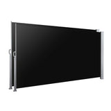 Darrahopens Home & Garden > Shading Instahut Side Awning Outdoor Blinds Retractable Privacy Screen 2X3M Black 2pcs
