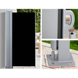 Darrahopens Home & Garden > Shading Instahut Side Awning Outdoor Blinds Sun Shade Retractable Screen 2X6M BK