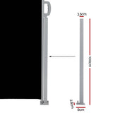 Darrahopens Home & Garden > Shading Instahut Side Awning Outdoor Blinds Sun Shade Retractable Screen 2X6M BK