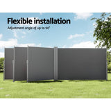 Darrahopens Home & Garden > Shading Instahut Side Awning Sun Shade Outdoor Retractable Privacy Screen 2X6M Grey