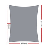 darrahopens Home & Garden > Shading Instahut Sun Shade Sail Cloth Shadecloth Outdoor Canopy Rectangle 280gsm 4x5m