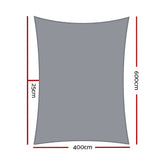 darrahopens Home & Garden > Shading Instahut Sun Shade Sail Cloth Shadecloth Outdoor Canopy Rectangle 280gsm 4x6m