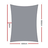 darrahopens Home & Garden > Shading Instahut Sun Shade Sail Cloth Shadecloth Outdoor Canopy Rectangle 280gsm 6x8m