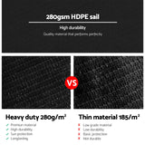 Darrahopens Home & Garden > Shading Instahut Sun Shade Sail Cloth Shadecloth Outdoor Canopy Triangle 280gsm 5x5x5m