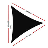 Darrahopens Home & Garden > Shading Instahut Sun Shade Sail Cloth Shadecloth Outdoor Canopy Triangle 280gsm 5x5x5m