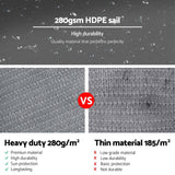 Darrahopens Home & Garden > Shading Instahut Sun Shade Sail Cloth Shadecloth Outdoor Canopy Triangle 280gsm 6x6x6m