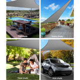 Darrahopens Home & Garden > Shading Instahut Sun Shade Sail Cloth Shadecloth Outdoor Canopy Triangle 280gsm 6x6x6m