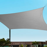 Darrahopens Home & Garden > Shading Instahut Sun Shade Sail Cloth Shadecloth Rectangle Canopy Grey 280gsm 3x3m