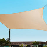 Darrahopens Home & Garden > Shading Instahut Sun Shade Sail Cloth Shadecloth Rectangle Heavy Duty Sand Canopy 3x6m