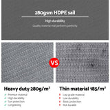darrahopens Home & Garden > Shading Instahut Sun Shade Sail Shadecloth Outdoor 280gsm 5x5x5m