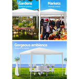 darrahopens Home & Garden > Shading Instahut Wedding Gazebo Outdoor Marquee Party Tent Event Canopy Camping 3x3 White